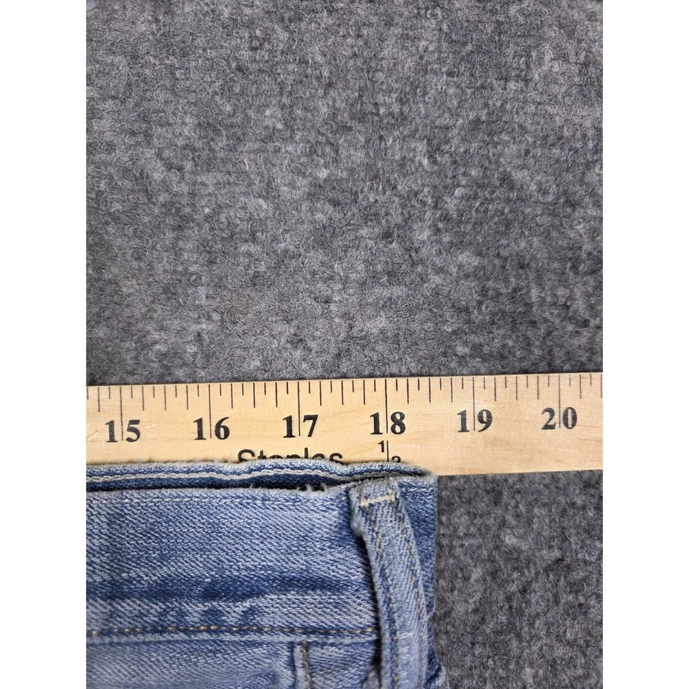 Levi's 501 Jeans Mens 36x30 Blue Light Wash Straight Leg Button Fly Denim